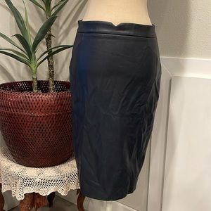 Midi leather skirt